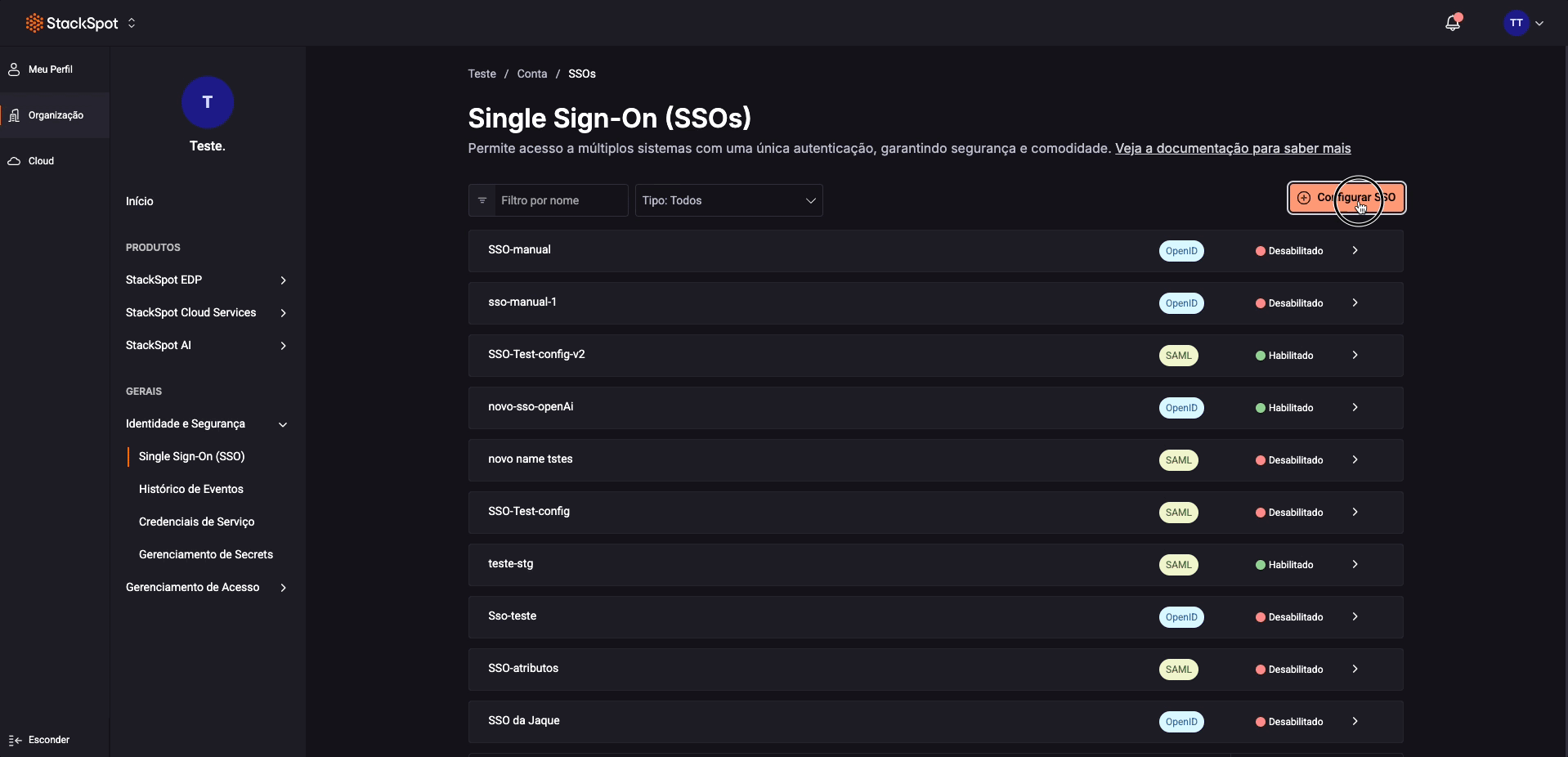 GIF of the steps above to configure SSO via OpenID