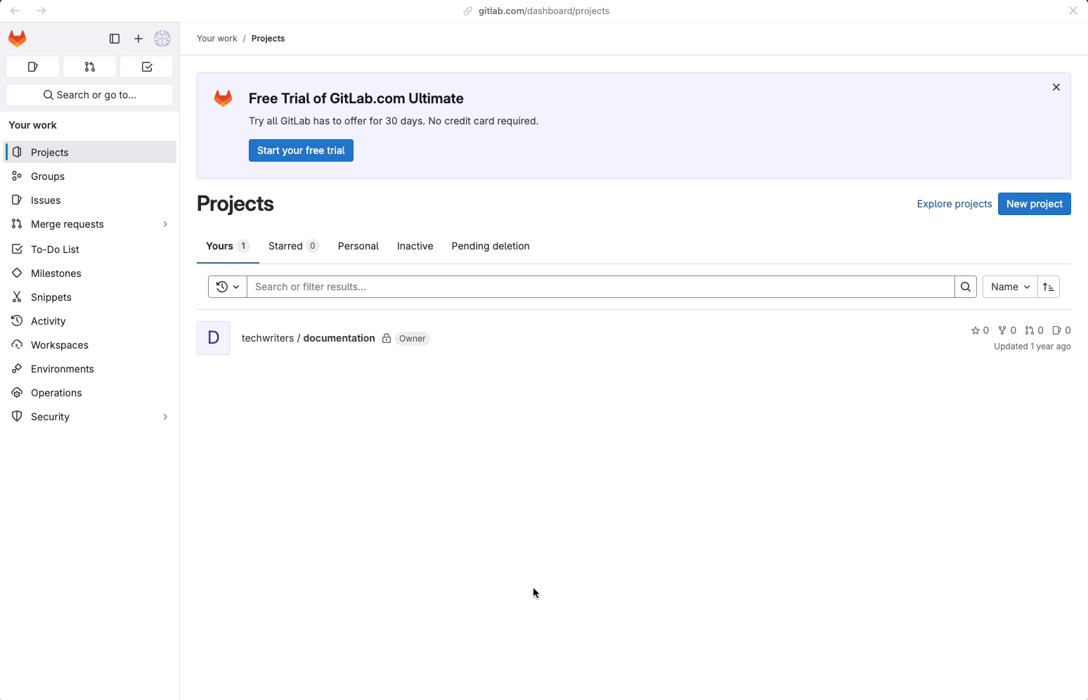 Gitlab project i